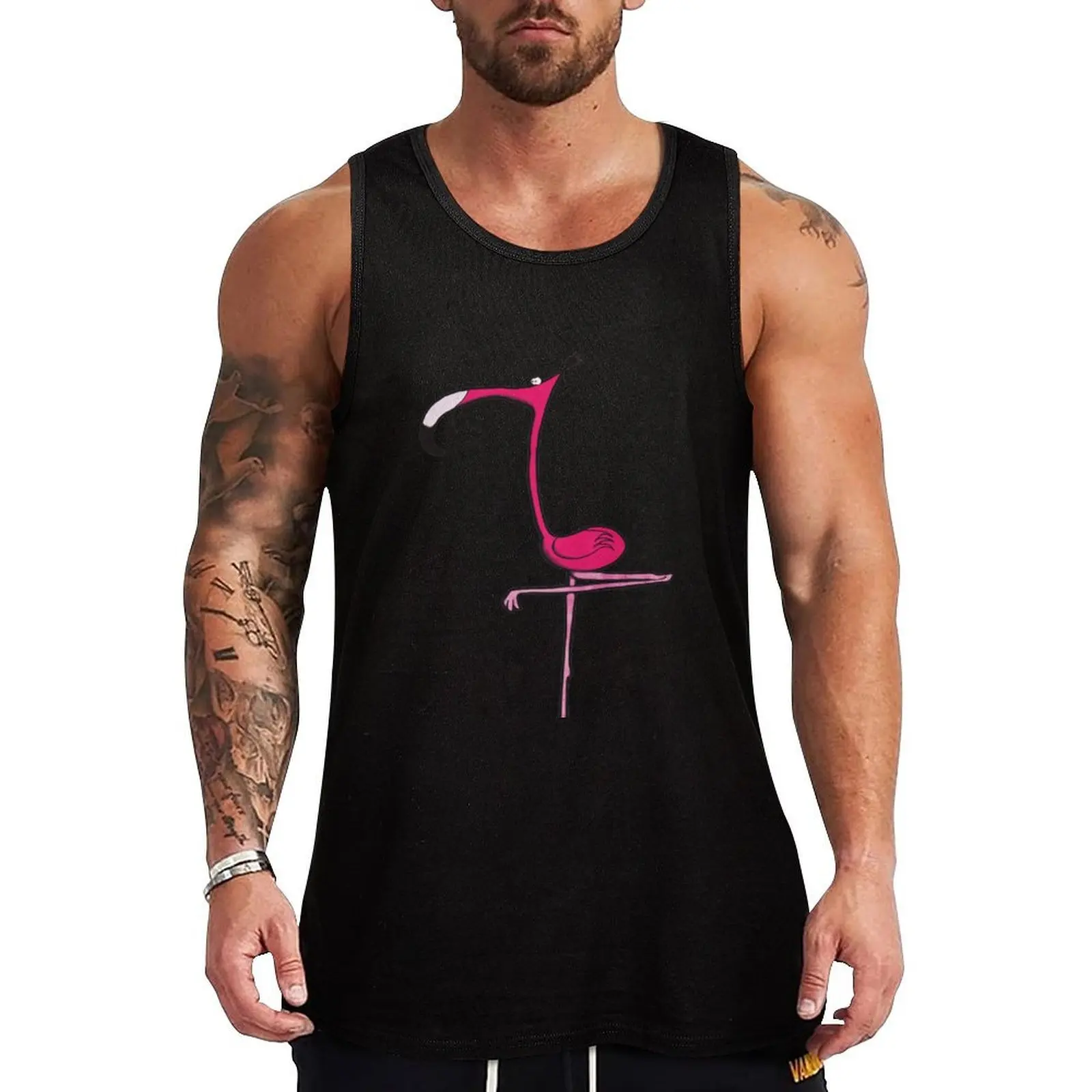 

Flamingo Tank Top T-shirt male Bodybuilding shirt Men's t shirt