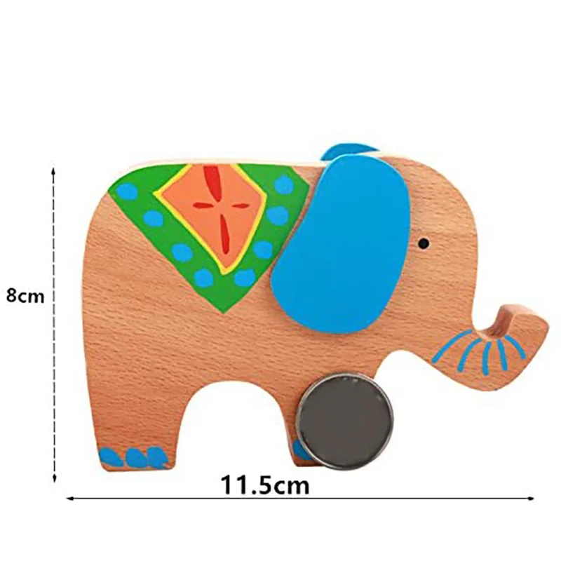 Blocchi di costruzione impilabili in legno a forma di elefante Giocattolo di equilibrio per bambini per giochi pratici e genitore-figlio per bambini