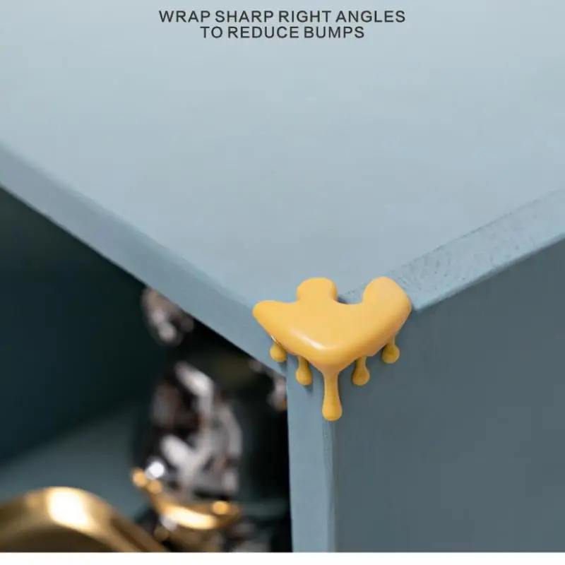 4 Buah Bantalan Tepi Furnitur PVC Pelindung Sudut Tetesan Air Pelindung Kaki Meja Pelindung Rumah untuk Sudut Tajam