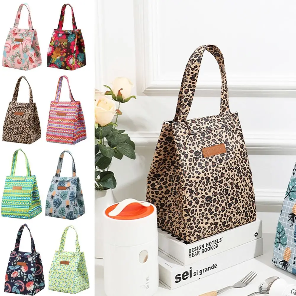 Oxford Cloth Insulated Lunch Bag Picnic Waterproof Camping Food Drink Cooler Bag Travel Bag Ice Pack Food Storage Box Adult Kids