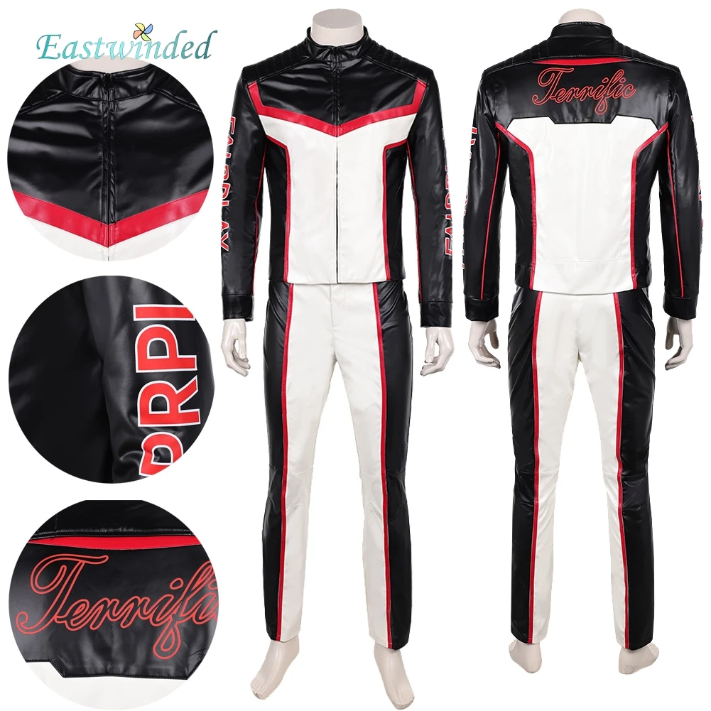 

Mister Terrific Cosplay Costume 2025 Movie Male Superhero RolePlay Black White Coat Pant Outfits Halloween Carnival Party Suit