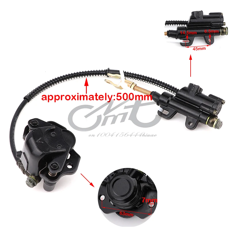 Motorcycle Hydraulic Rear Disc Brake Caliper Foot brake For 50cc 70cc 90cc 110cc 125cc China young bull ATV Karting Quad