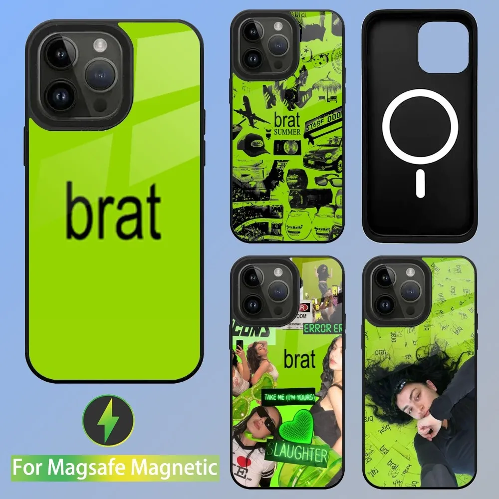 

Singer C-Charli XCX BRAT Phone Case For iPhone 15,14,13,12,11,Plus,Pro,Max Mini Magsafe Magnetic Wireless Charging