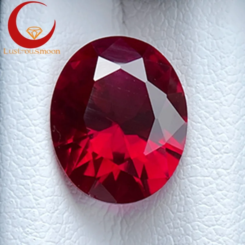 Lab Grown Ruby Oval…