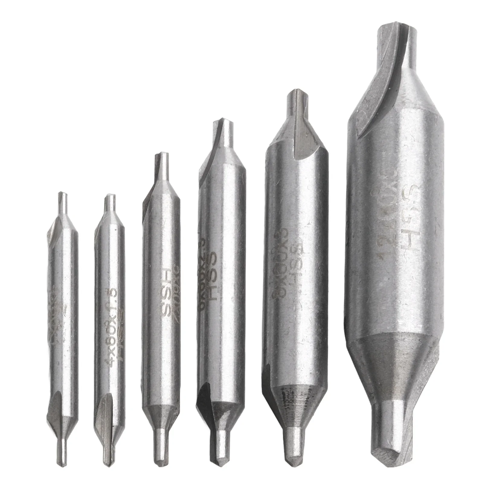 

6pcs Center Drill Bits Set Drill Bits Kit 60-degree Countersink Holes Starter Holes Tools For Lathe Machines Metalworking