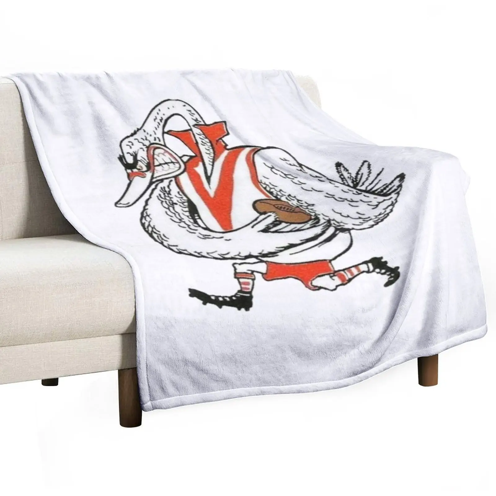 

South Melbourne Swans Retro Throw Blanket Soft Home Decor Blanket for Couch Bedroom