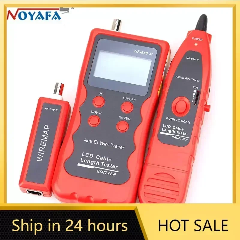 

NEW HOT NF-868 Anti-jamming LCD Digital Cable Tester Tracker For RJ45 RJ11 BNC USB Metal Cable Test Crosstalk/Short-circuit/Lent