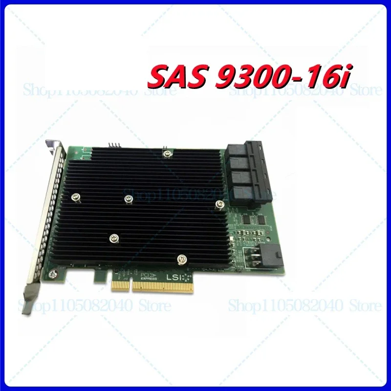 HBA Bus Adapter Card IT Mode SAS 9300-16I 12GB/S With 4pcs SFF-8643 SATA Cable