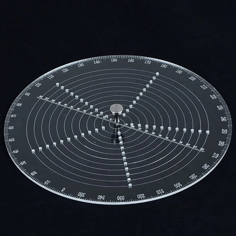 8 Polegada centro redondo localizador bússola versátil centro localizador com agulha central de aço inoxidável para torneamento madeira arte artesanato