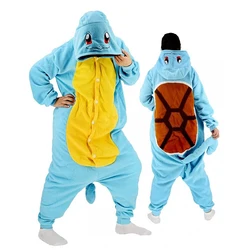 Cartoon Cosplay Pajamas Costume Halloween Squirtle Onesie Christmas One-Piece Kigurumi Men Full Body Pijama Anime Whole Clothes