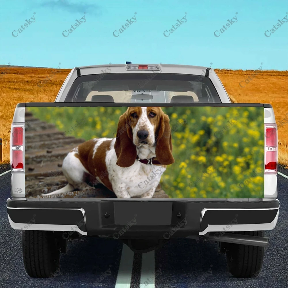 Basset Hound Car stickers rear car rear appearance modification package painting suitable for car truck stickers