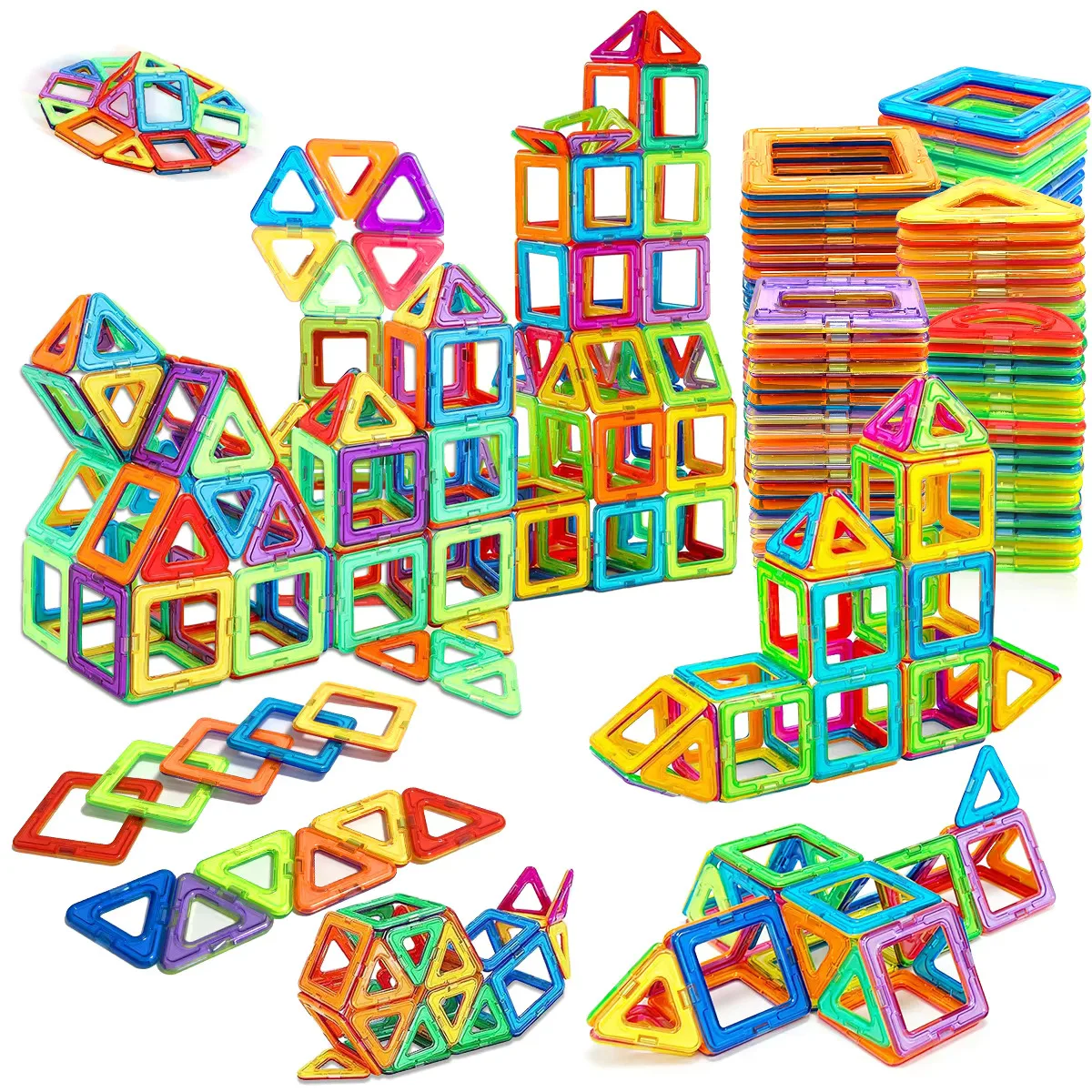 Big Size Magnetic Tiles Designer Magnet Building Blocks Montessori Educational Constructor Toys For Children Kids Girl Boy Gift