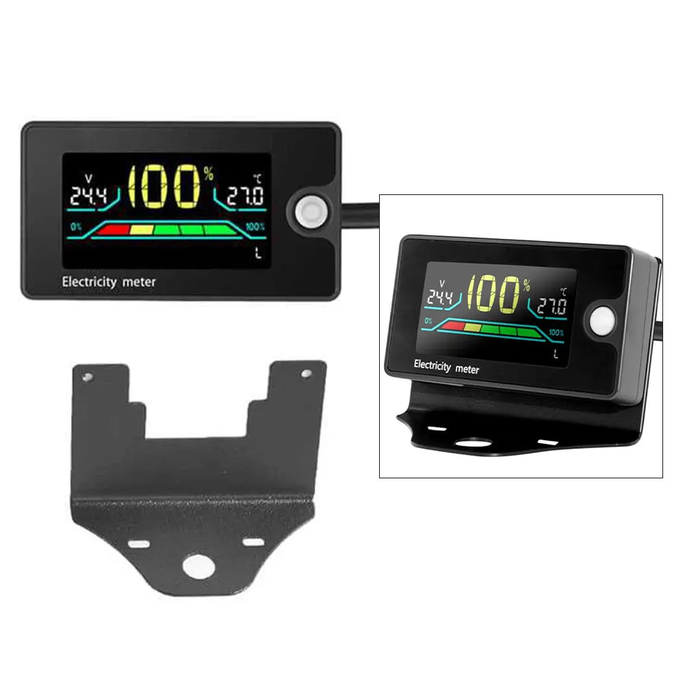Monitor de bateria para golfe para carrinho com grande display lcd medidor de capacidade de temperatura de tensão compatível com carro rv
