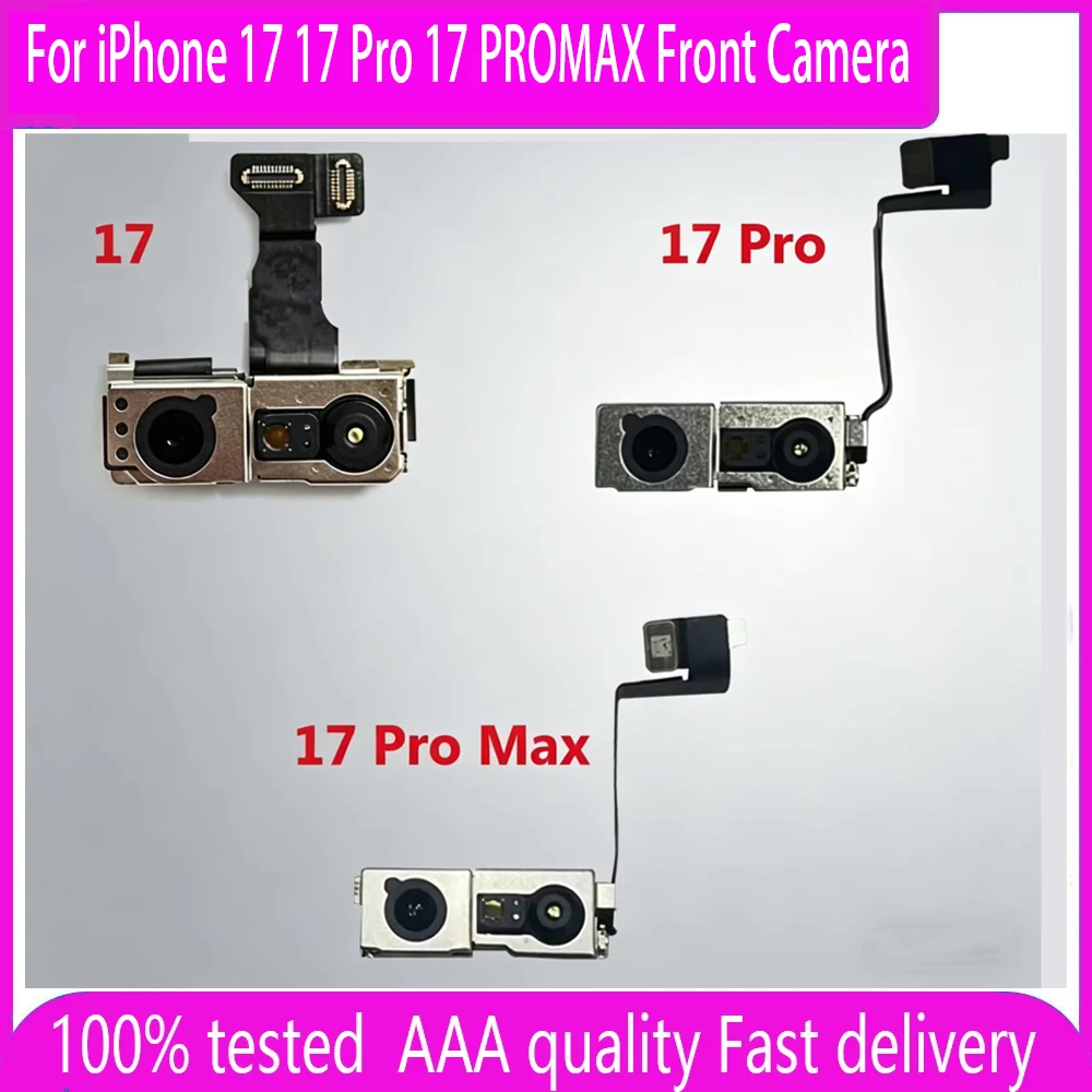 100% Tested Front Camera Flex For iPhone 17 17 Pro 17 PROMAX Front Camera Promixity Light Sensor Cable Replacement Parts