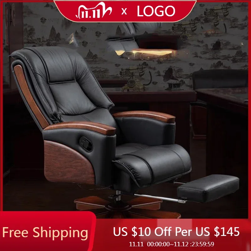 

Leather Ergonomic Office Chair Gaming Back Support Design Footrest Office Chair Business Massage Sillas De Oficina Furniture