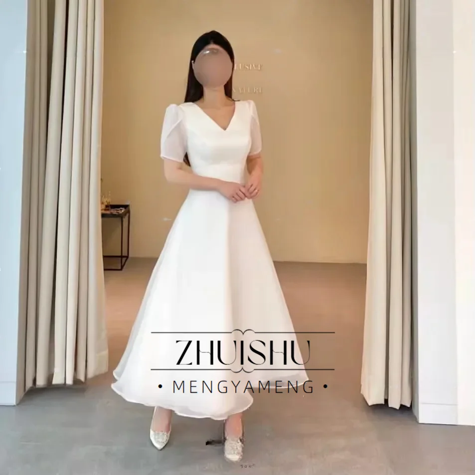korean party dress prom Elegant Dresses For Women 2023 Women's Spring Puff Sleeve Casual Long Fashion Women Evening Dress flowing chiffon fabric ZHUISHU Formal Women Prom Dresses