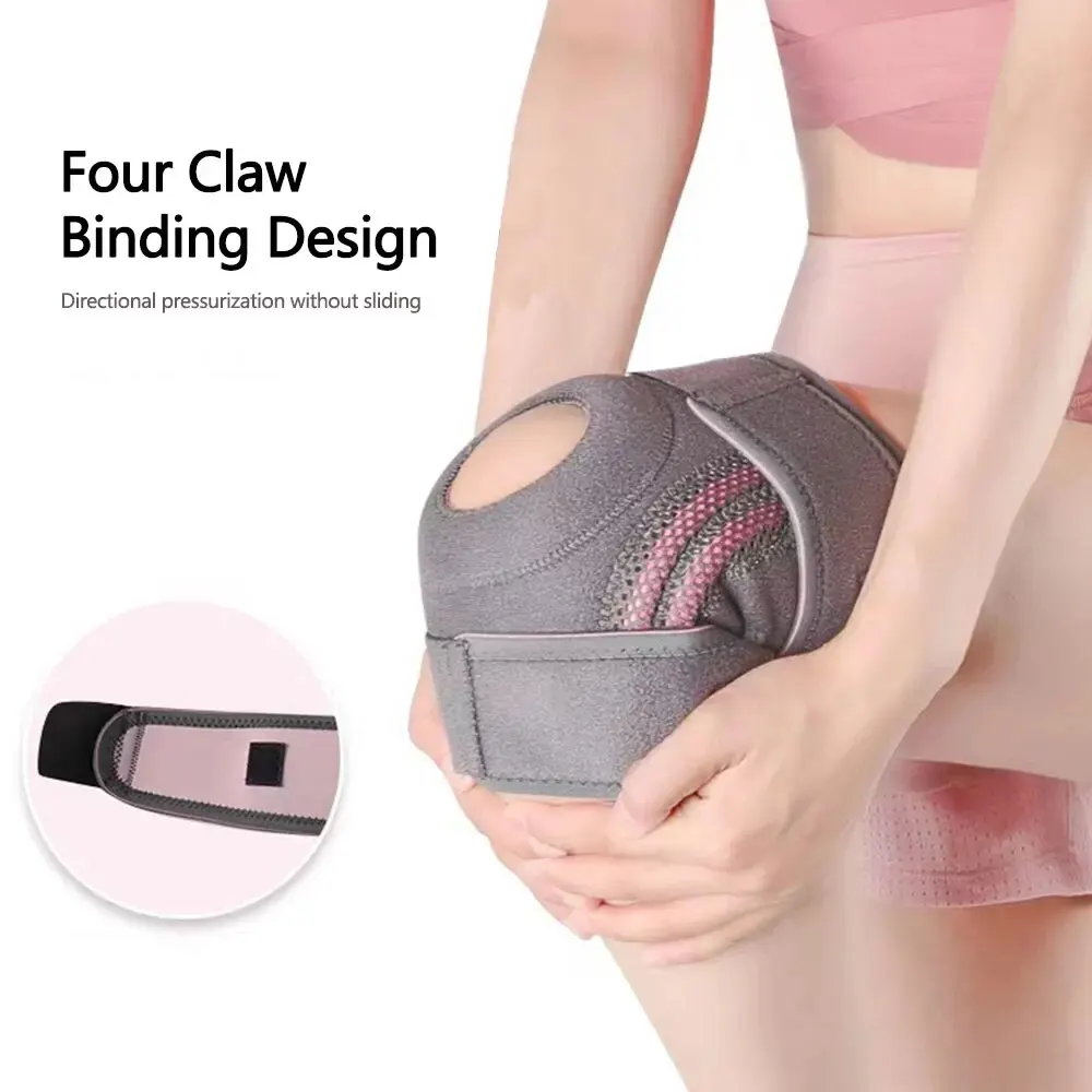 Elastic Knee Support Basketball Soccer Brace Kneepad Fitness Running Cycling Adjustable Patella Knee Protection Safety Guard