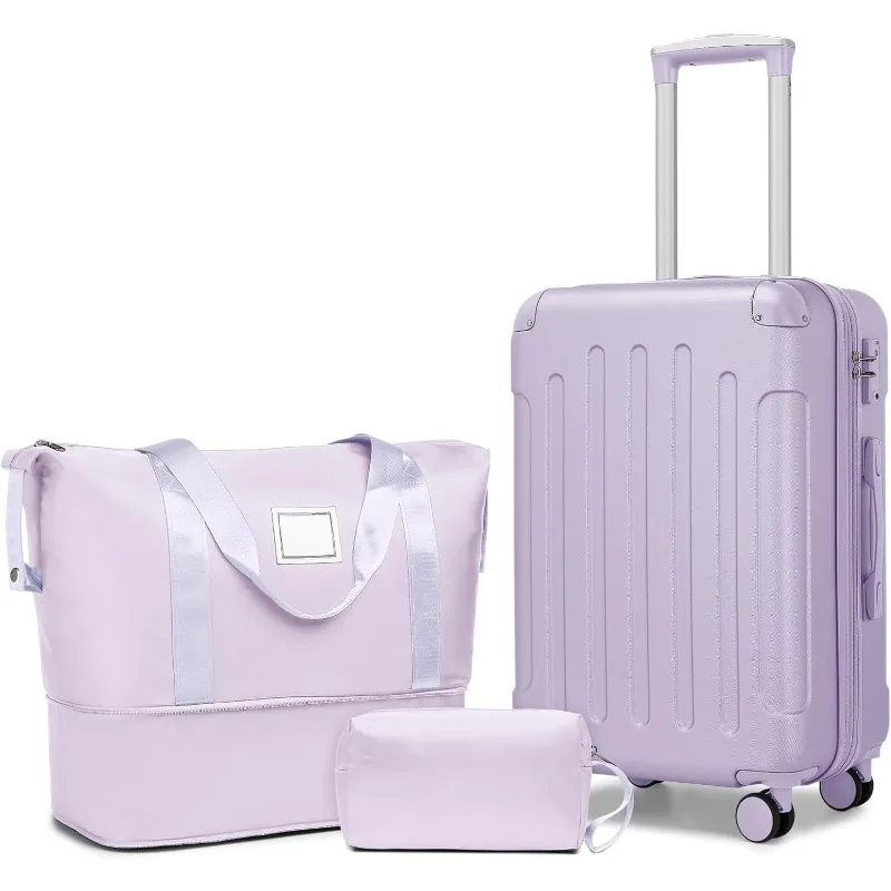

Luggage Sets 3 Piece Expandable Carry on Luggage 22x14x9 Airline Approved Hardshell Suitcase with Spinner Wheels TSA L