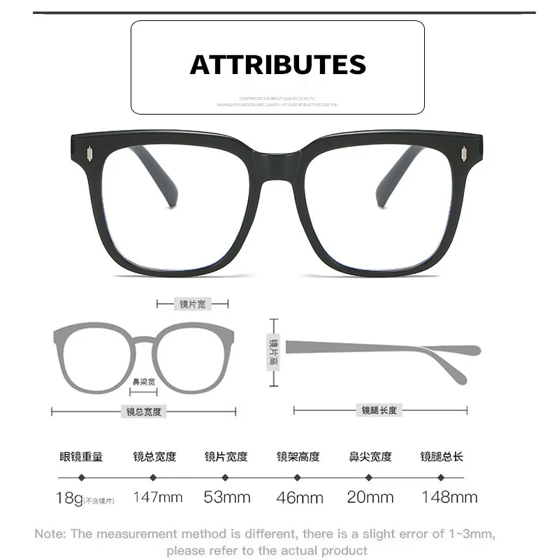 Klare Quadratische Photochrome Myopie Brille Männer Frauen Fertig Rezept Kurzsichtige Gläser Outdoor Verfärben Fahren Brillen – Detail 8