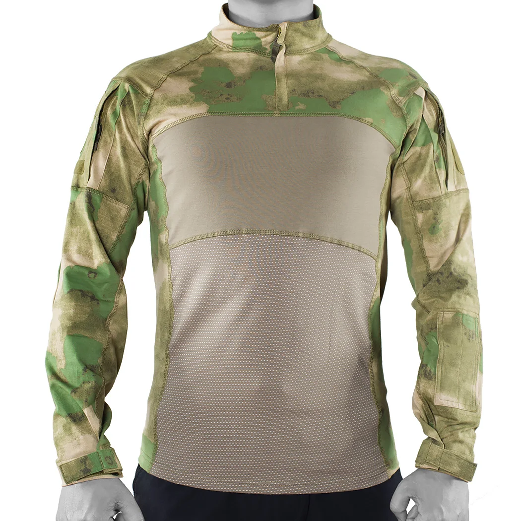 ผสมเสื้อลายพรางยุทธวิธีประเภท II แขนยาวระบายอากาศแห้งเร็วกลางแจ้งผ้าฝ้ายเสื้อผ้าทหาร