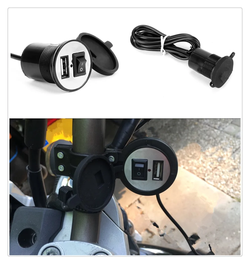 

Universal motorcycle USB mobile phone charger switch waterproof for KTM Duke 1290 SupeR R GT 200 RC200 390 C390 250 690 690