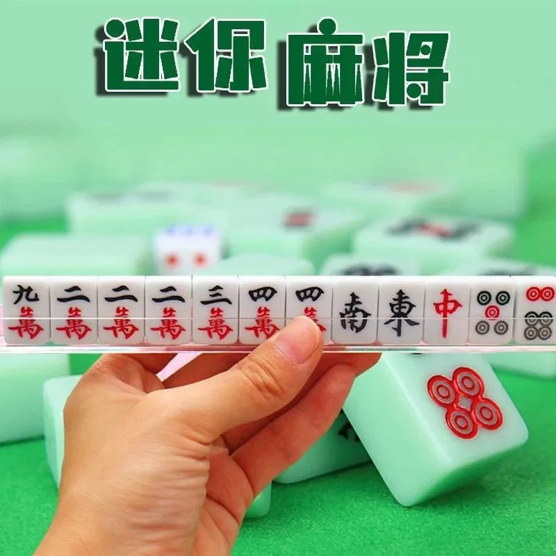 Travel Mini Mahjong Mini Mahjong Miniature Outdoor Dormitory One Piece Cross-border for Wholesale