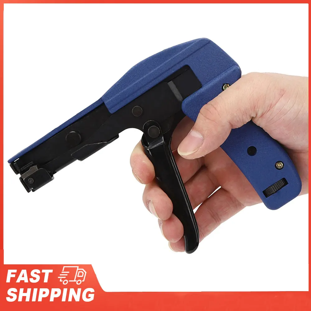Cable Tie Gun Cable Tie Gun Blue Chrome Vanadium Alloy Steel Nylon Tie Fastening Tensioning Tool Cable Tie Tensioning Tool