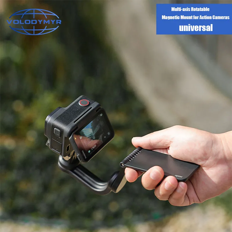 

VOLODYMYR 360° Rotation Magnetic Mount for Insta360 X5/DJI OSMO 360/OSMO Pocket 3/Nano Holder Mount V-log/Tabletop Action Camera