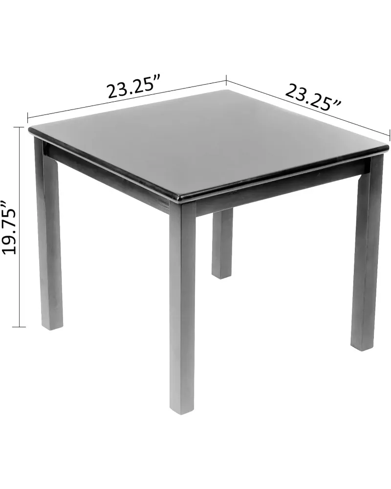 طقم طعام للأطفال من الخشب الصلب الطبيعي مع 4 كراسي