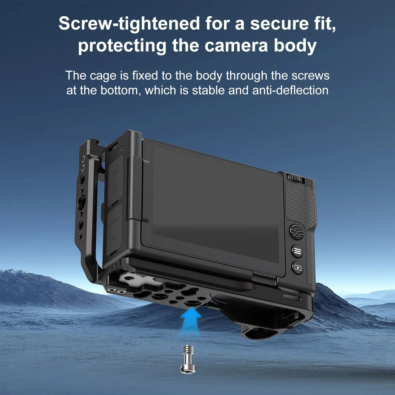 Für Nikon ZR PULUZ Holzgriff Metall Kamerakäfig Erweiterungsrahmen – Detail 7