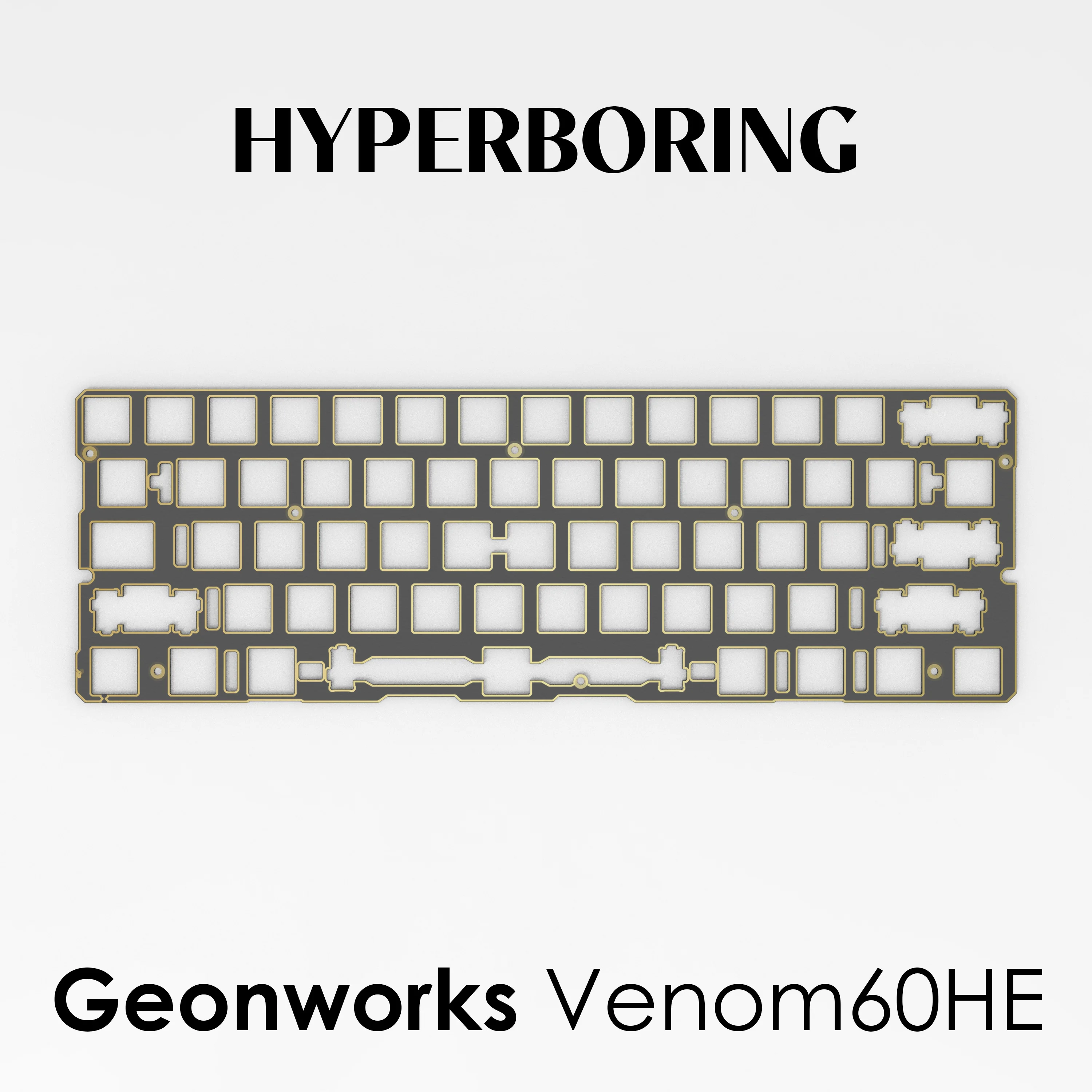 

Geonworks Venom60HE Keyboard Plate Custom FR4 Aluminum PC Sound Foam Pack Positioning Plate Mechanical Keyboard PCB Accessories