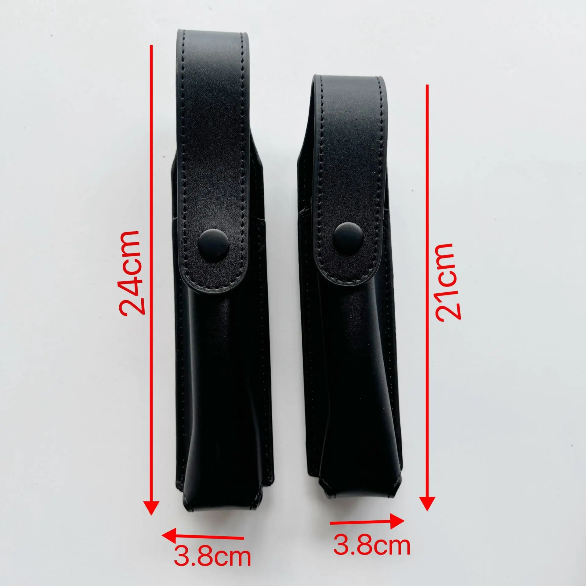 Three-section Baton Cover Security Black Cowhide Baton Cover 21/24 inch Baton Cover