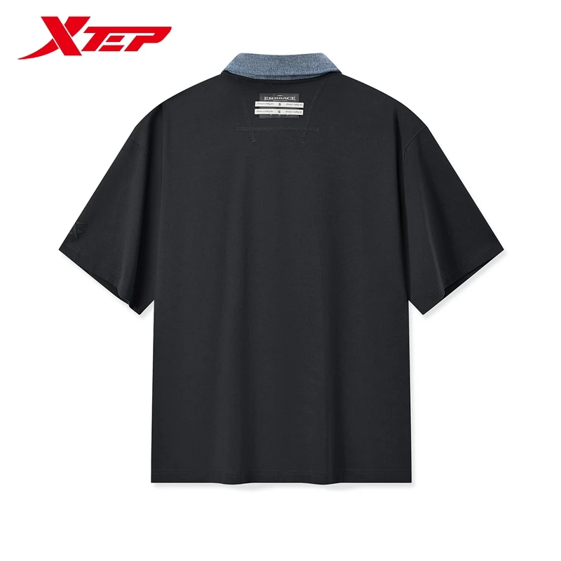 Xtep Short Sleeve Polo Shirt For Men  Summer Normcore Men's T-shirt Comfortable Breathable Casual Outdoor Tops 976229020557