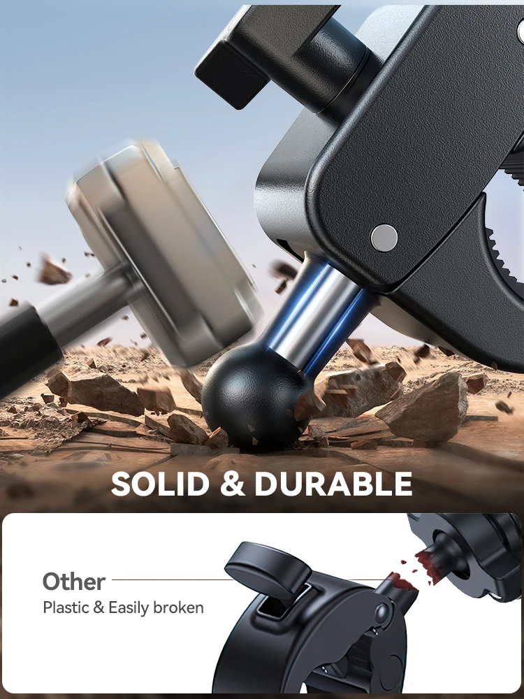 Joyroom 오토바이 전화 마운트 오토바이 핸들 바에 대 한 방진 전화 홀더 4.7-7 "전화 JR-ZS498에 대 한 자전거 전화 마운트
