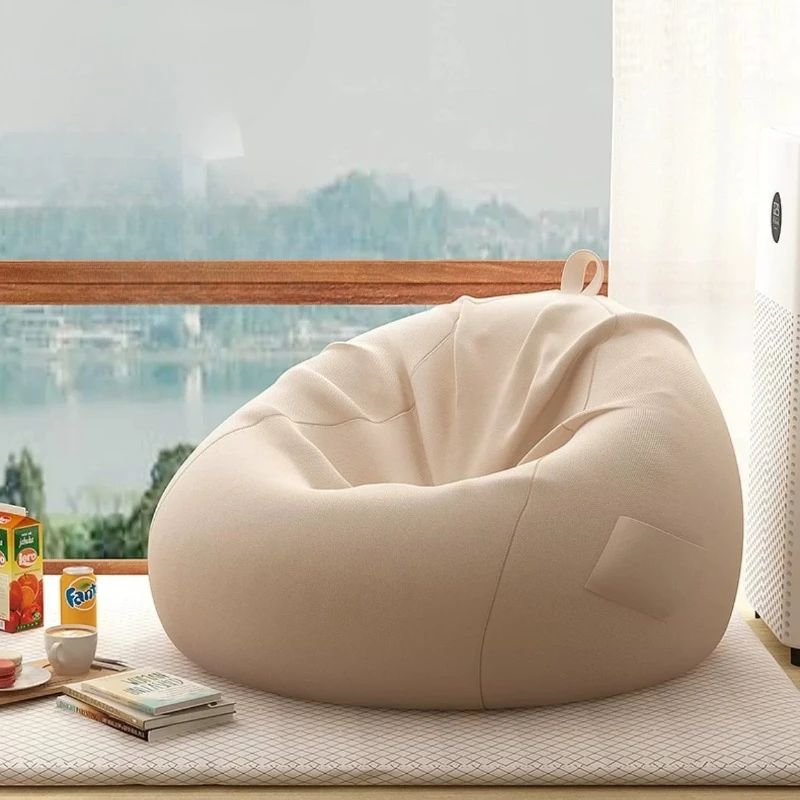 Sofás Puff Reclinables Sin Estructura para Sala de Estar y Dormitorio, Sofás Puff Suaves para el Suelo con Relleno, Muebles de Diseño Nórdico