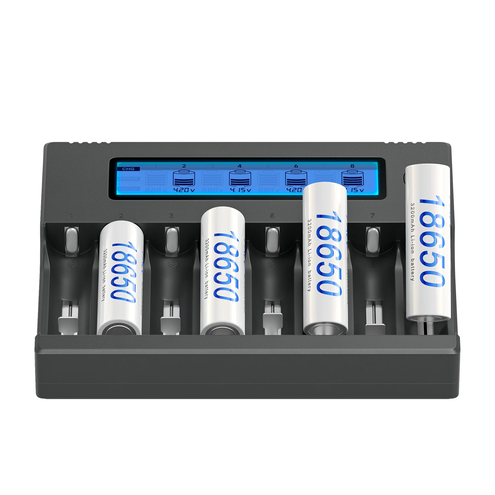 Bateria de lítio com carregador rápido inteligente, Palo recarregável, Li-ion, 3.7 V, 18650, 3,7 volts, 3200mAh