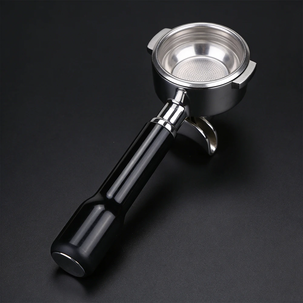 Custom Luxury 58mm E61 Dual Spout 2-Ear Stainless Steel Espresso Portafilter Plastic Handle Eco Friendly