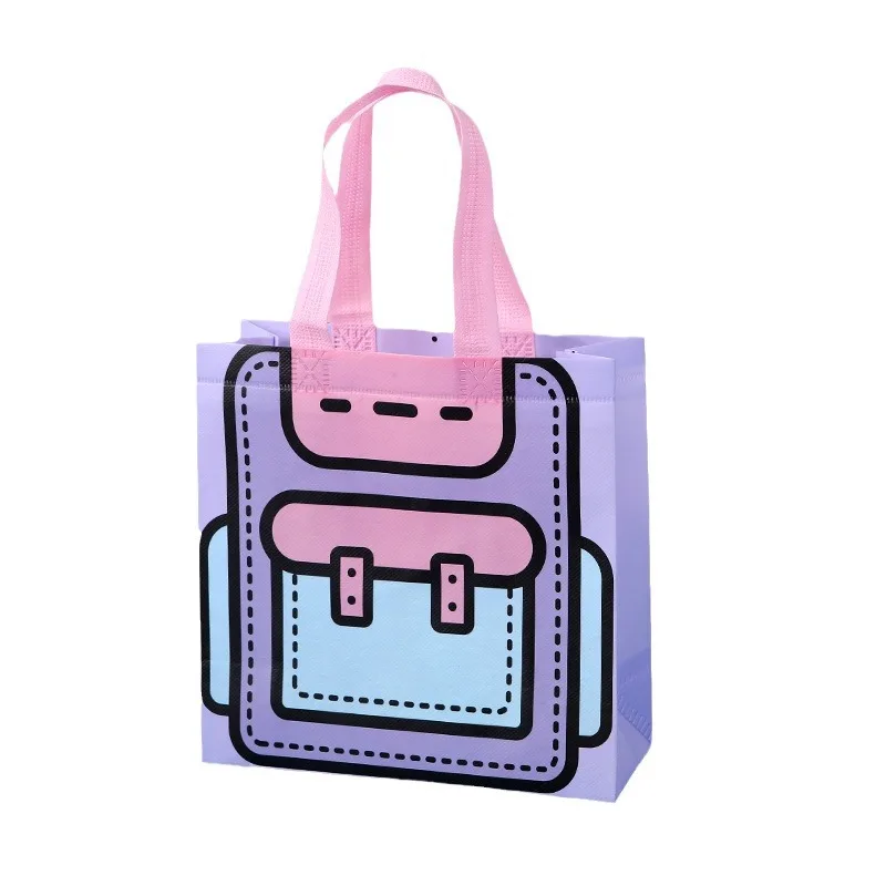 حقيبة هدايا حقيبة تخزين ملونة حقيبة يد ملف خفيفة الوزن للأطفال حقيبة حفلات لحفلات أعياد الميلاد والتسوق وتخزين الوجبات الخفيفة #6