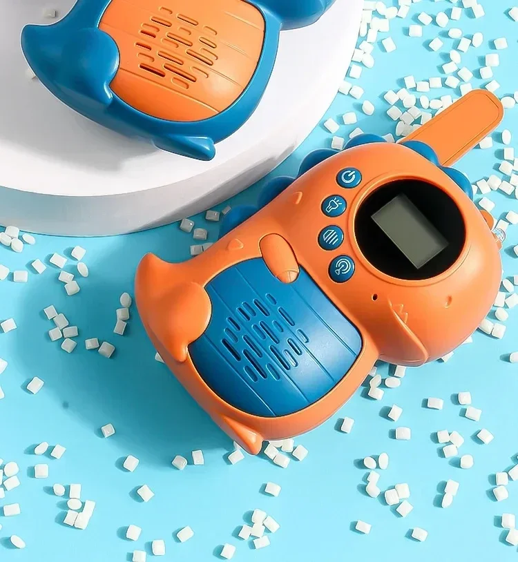 Cute Portable Walkie Talkie for Children, Brinquedo de dinossauro sem fio, Ao ar livre, Longo alcance, 3km, Interativo, Eletrônico, Presente para criança