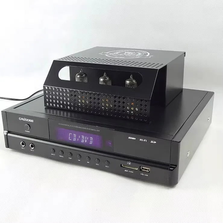 DJ-200 60W * 2 + 150W 2,1 canales Karaoke OK Fever inalámbrico Bluetooth 6P821Tube HIFI amplificador de Audio doméstico