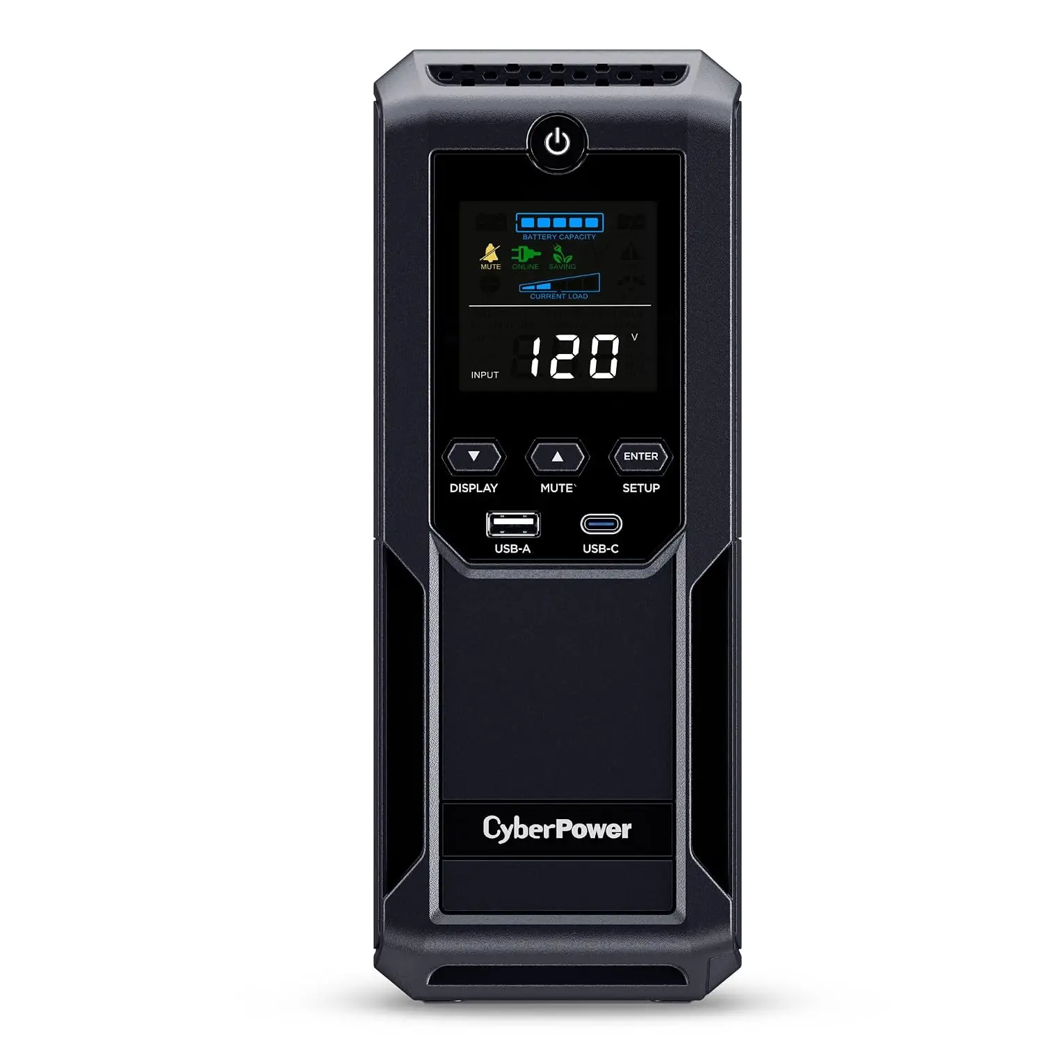 CP1500AVRLCD3 Intelligent LCD UPS Battery Backup | 1500VA/900W, 12 Outlets, 2 USB Ports, AVR, Mini Tower, UL Certified, Custom