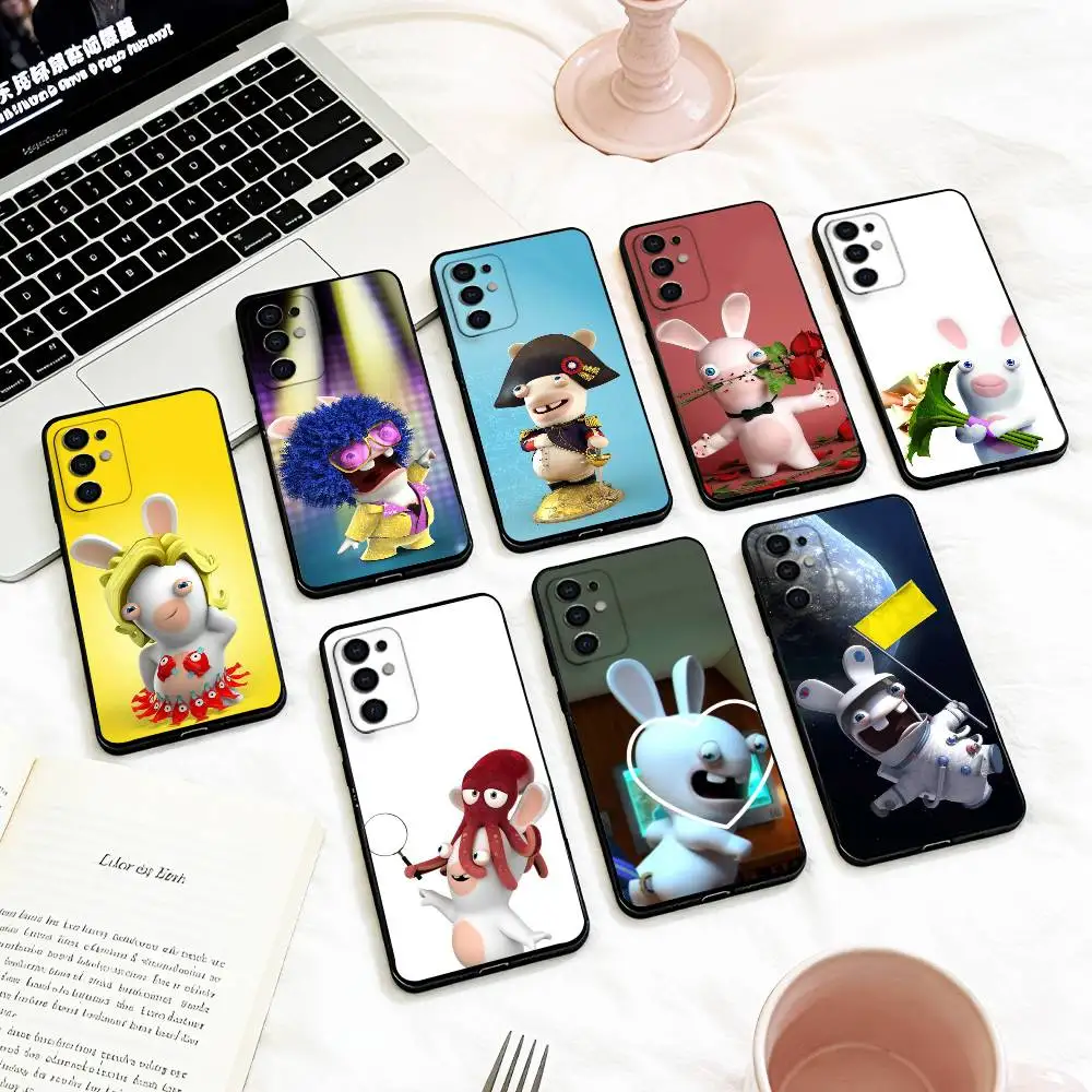 C-Cute R-Raving R-Rabbids Phone Case For Samsung S 25,24,23,22,30,21,10,9,Ultra,Plus,Lite,FE,4,5 G Soft Black Case