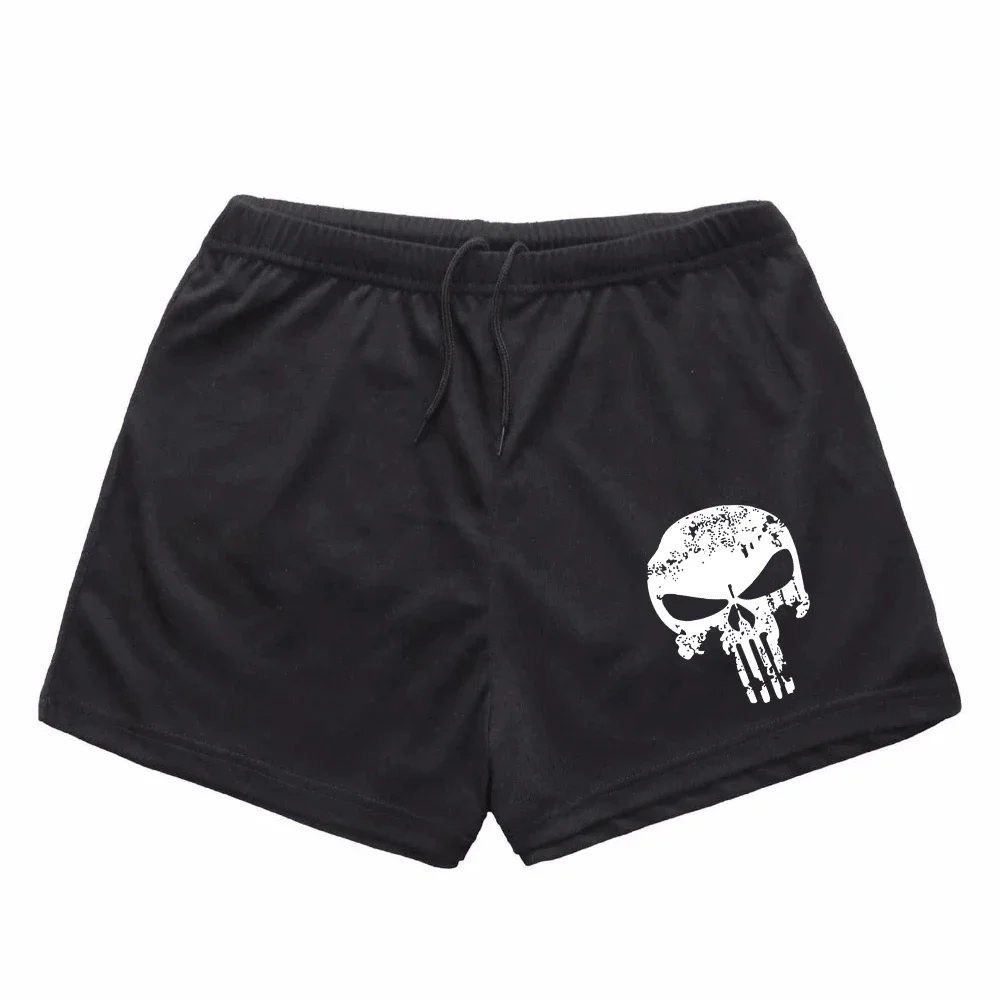 2024 New Summer Men\'s Running Shorts Bodybuilding Workout Jogging Pants Gym Skull Animal Shorts Men Clothing  Streetwear Pants