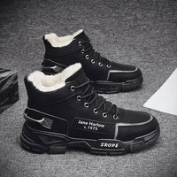 Fur Warm Snow Women Winter Men Boots with Non-slip Boots Men Work Casual Shoes Sneakers High Top Rubber Ankle Boots Plus Size 44