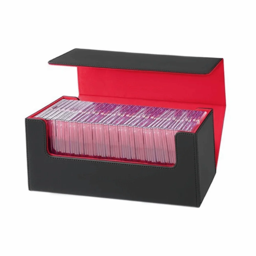 

Leather Card Deck Case Magnetic Closure Multifunctional Trading Cards Storage Box Large Capacity Waterproof Commander Card Box