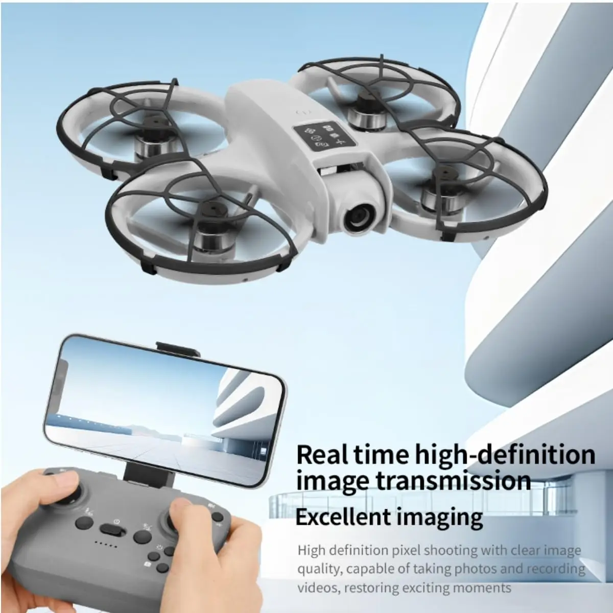 Drone telecomandato 2.4G FPV 480P HD Occhiali di trasmissione in tempo reale Telecamera HD Drone senza spazzole Aereo RC Quadcopter Giocattolo volante