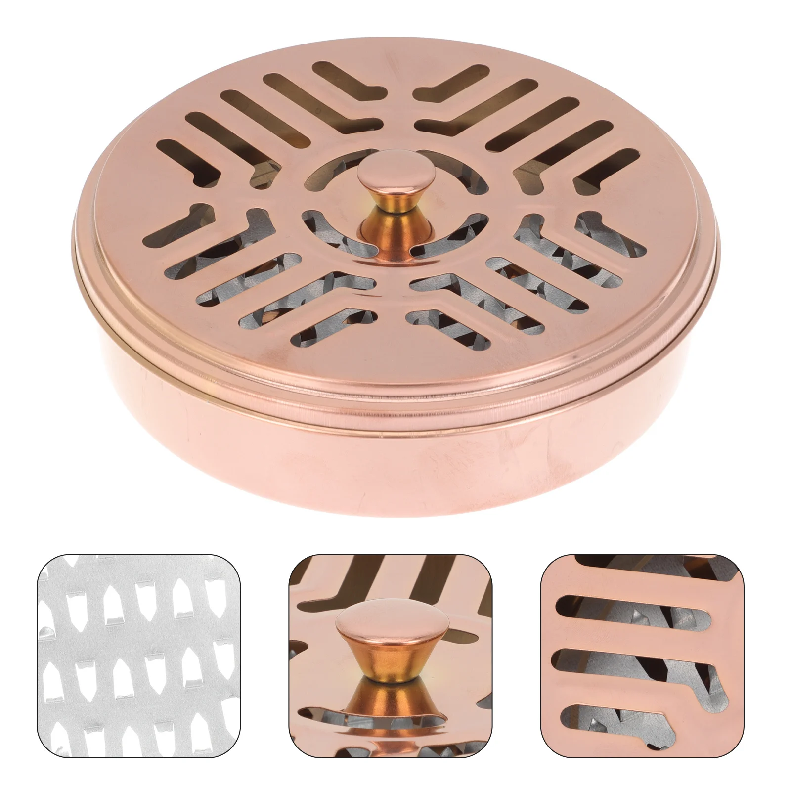 

Mosquito Incense Holder Metal Hollow Lid Burner Case Fireproof Anti-Scald Plate For Home Yard Dorm Tea Use