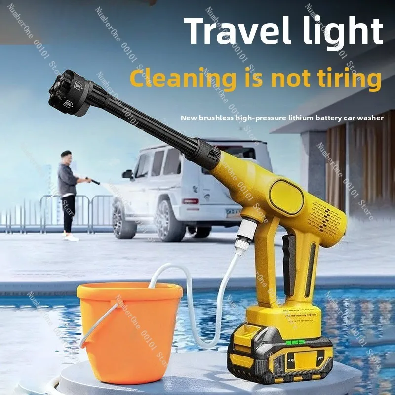 IMOUMLIVE Battery Pressure Washer High Pressure Lithium Battery Car Wash Machine Pressure Washer Wash Sprayer Cordless