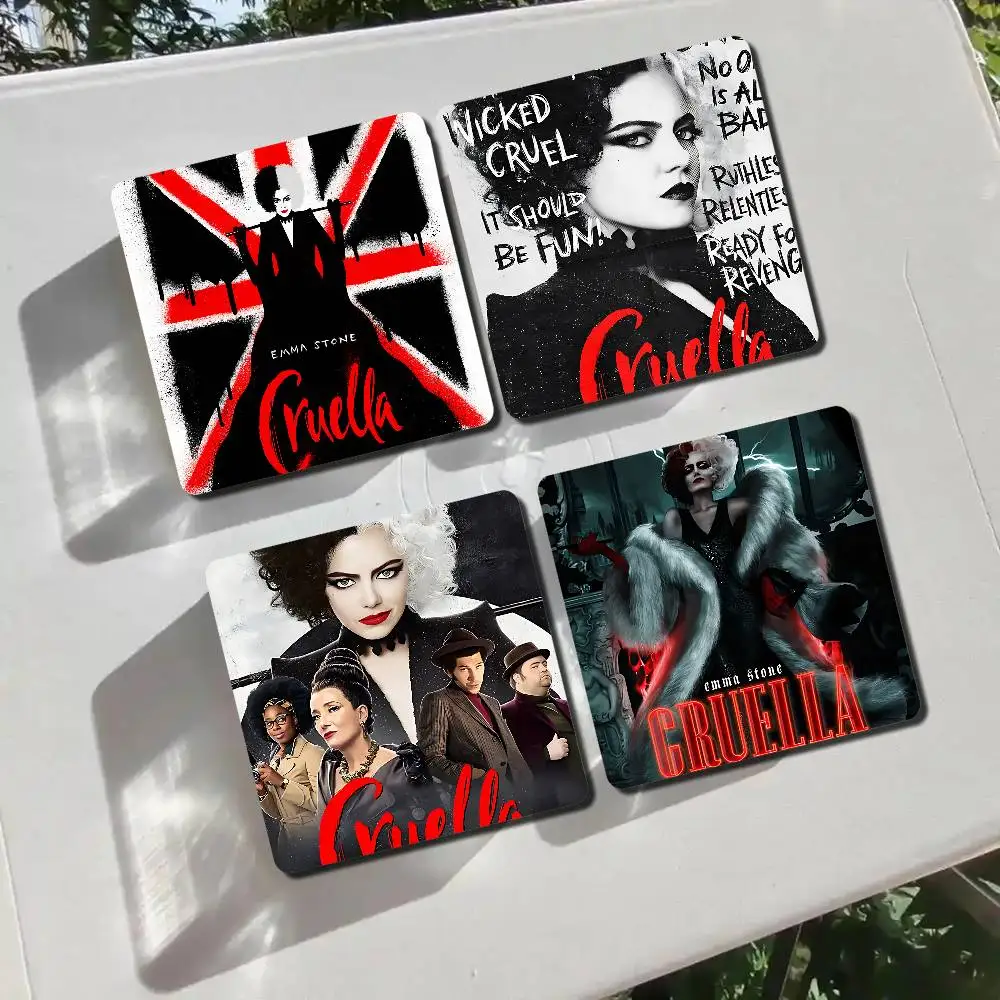 C-CRUELLA EMMA حجر الفيلم الكلاسيكي PVC مغناطيس الثلاجة نقل الحرارة الطباعة ملصق الثلاجة لديكور المنزل والمطبخ