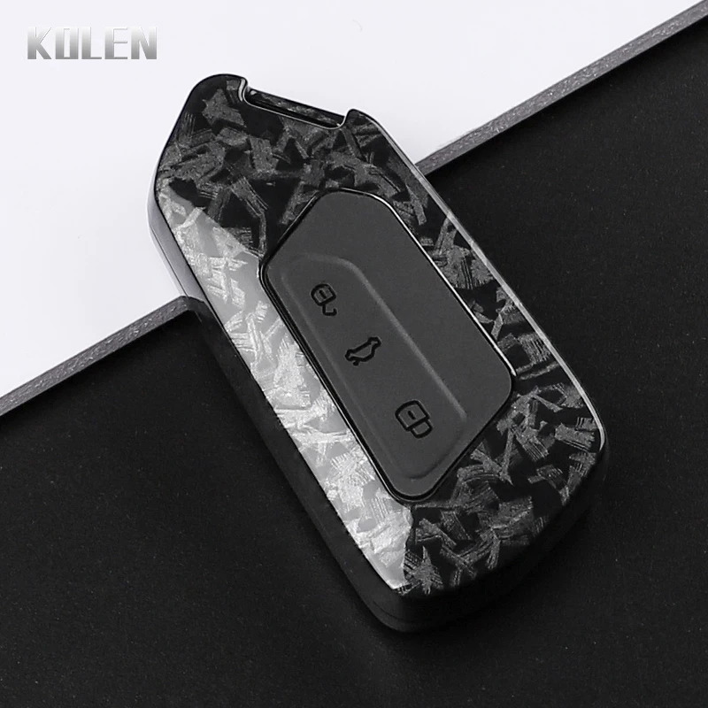 ABS Carbon Faser Stil Auto Schlüssel Fall Abdeckung Für VW Volkswagen Golf 8 MK8 GTI GTD R ID3 ID4 Cupra skoda Octavia A8 Sitz Leon MK4